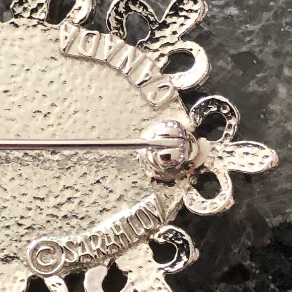 Sarah Coventry, Pearl Brooch, Slide Necklace, Grapes, Leaves, Rhinestones, GUC - Picture 12 of 15